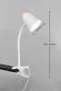 Lampa biurkowa nocna na klipsie LED biała minimalistyczna klasyczna nowoczesna drewniany dekor PONGO R25831101 Rl